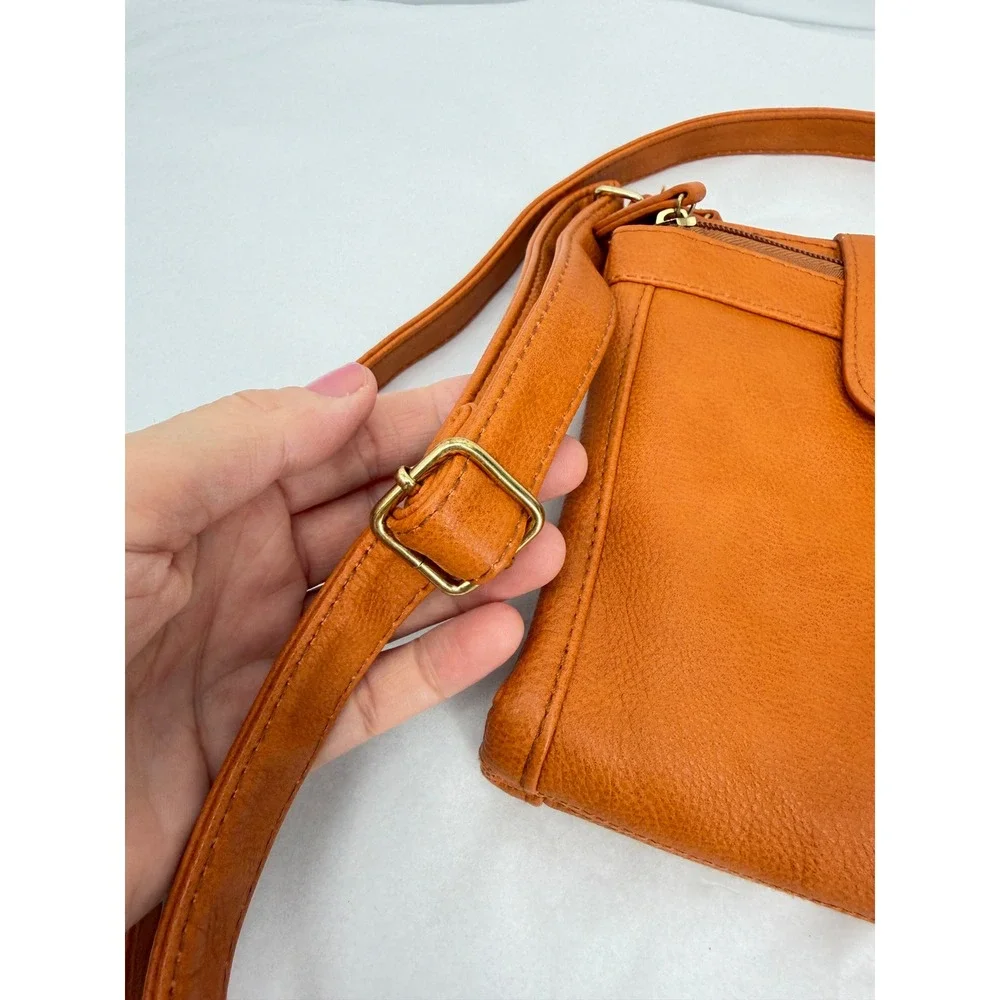 Crossbody Bag Faux Leather Gold Hardware Small Purse 8